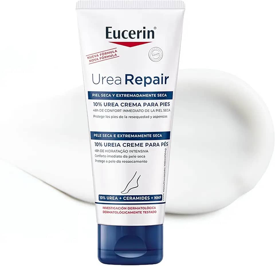 EUCERIN Creme Hidratante para Pés Urea Repair Plus 100ml, Hidratação Intensiva, Ureia, Pele Seca e Extra Seca