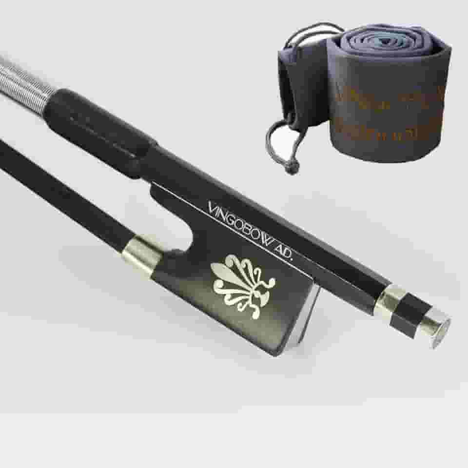 VINGOBOW Arco de violino de fibra de carbono com capa tamanho 4/4 tom profundo e poderoso, nº de arte 106VB