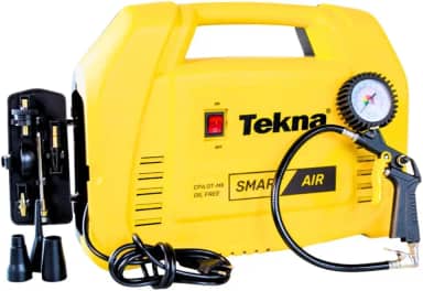 Tekna Compressor de Ar Portátil CP6.0T-2MK 1,5HP 220V – Ar Direto, 6 PCM de Vazão, Isento de Óleo, 116 Libras/pol² com Kit de Acessórios e Mangueira