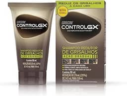 Grecin Control GX Shampoo, Redutor de Grisalhos, Ação Gradual, Aparência Natural, Para Todas as Tonalidades de Cabelo, 118ml