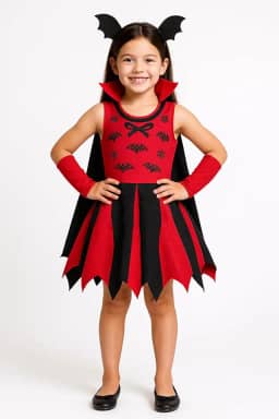 Fantasia Infantil Vampira Drácula Criança Halloween Vestido Roupa