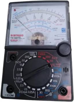 Multímetro Analógico Tipo Ponteiro Samwa YX 360TR – Alta Precisão, Proteção Contra Sobrecarga, Sonda Sem Contato e Construção Durável – Ideal para Reparos Elétricos Industriais e Uso Profissional