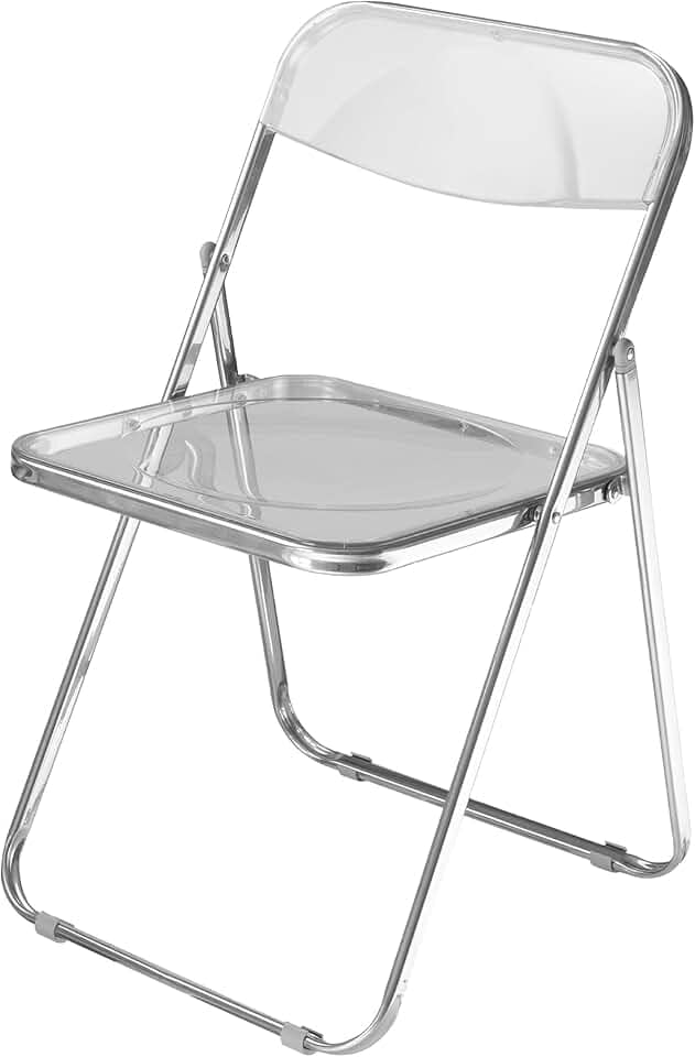 Urban Lifestyle Cadeira dobrável de acrílico, transparente