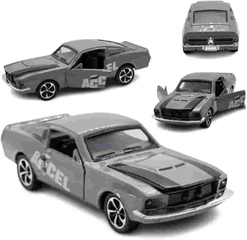 Miniatura Carro Esportivo de Corrida, Modelo Esportivo Clássico, Escala 1:32, Cinza