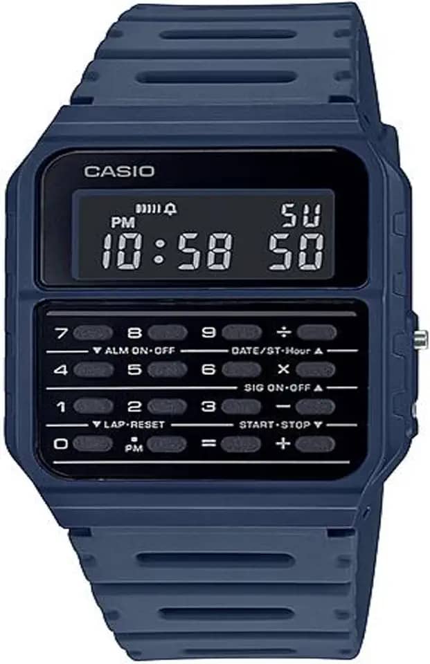 Relógio Casio Vintage Calculadora CA-53WF-2BDF Azul