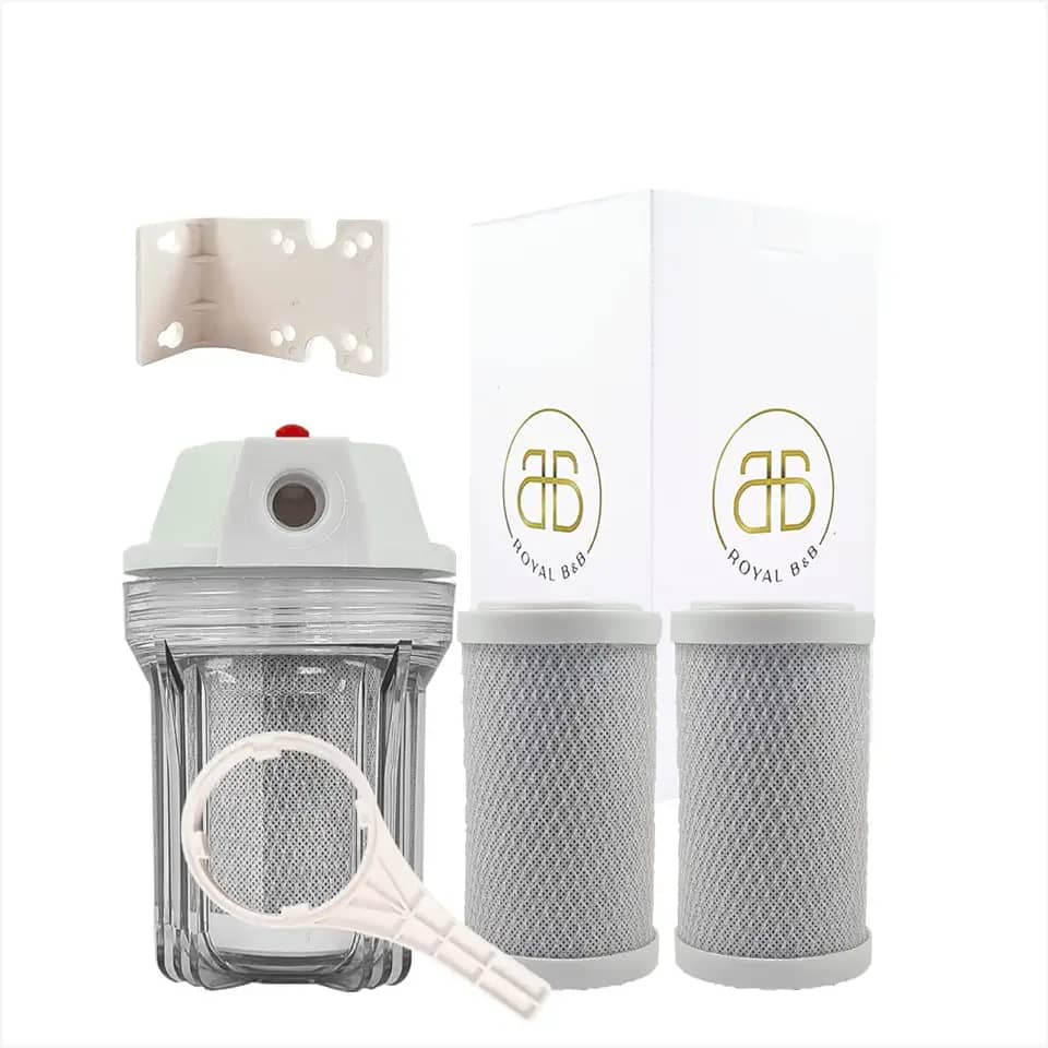 Filtro De Água Para Chuveiro Carvão Ativado 2 Refis Completo Cor Transparente