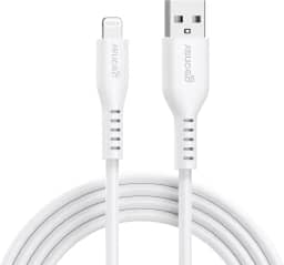 Geonav Cabo de Silicone USB-A para Lightning, carregamento até 12W, Silicone resistente, 1,5m, ESLISWT, Branco