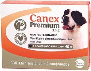 Ceva Vermífugo Canex Premium Cães 3 6G Cães 40Kg Para Cães