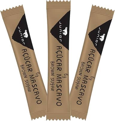 AÇÚCAR MASCAVO JUNIOR SACHÊ 6G CAIXA 250 UNIDADES