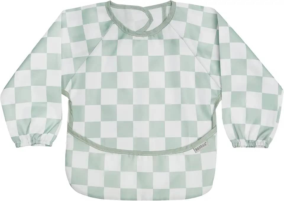 haakaa Babador de manga comprida à prova de bagunça, babador de bebê resistente à água para comer, babador infantil lavável na máquina para desmame de bebês, ajuste ajustável para 6 a 24 meses, dias
