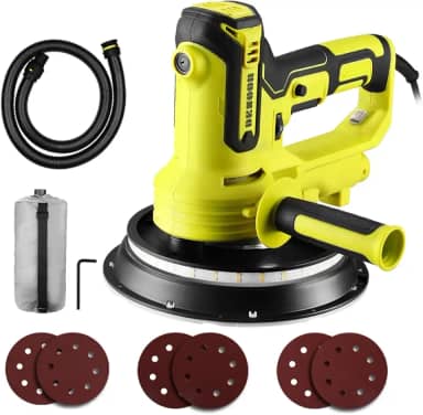 DESOON Lixadeira de Parede Teto 900W 127V Profissional Elétrica Drywall 2100RPM com luz LED Velocidade Ajustável Função De Coleta De Pó A Vácuo