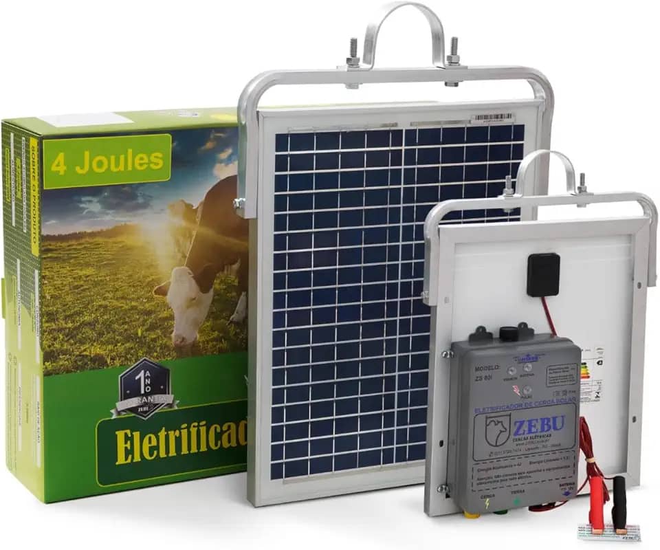 Eletrificador Solar de Cerca Elétrica Rural ZS80i para 3.500 Metros - Zebu