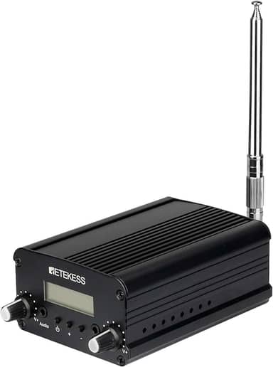 Retekess Transmissor FM TR509 para igreja, transmissor de transmissão FM certificado pela FCC, mini estação de rádio estéreo de longo alcance para filmes drive-in, estacionamento de igreja, show de