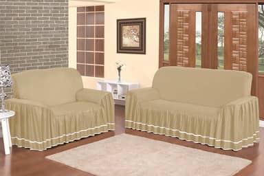 Capa Para Sofá Dália 2 E 3 Lugares Para Sala Otima Oferta (Avelã)