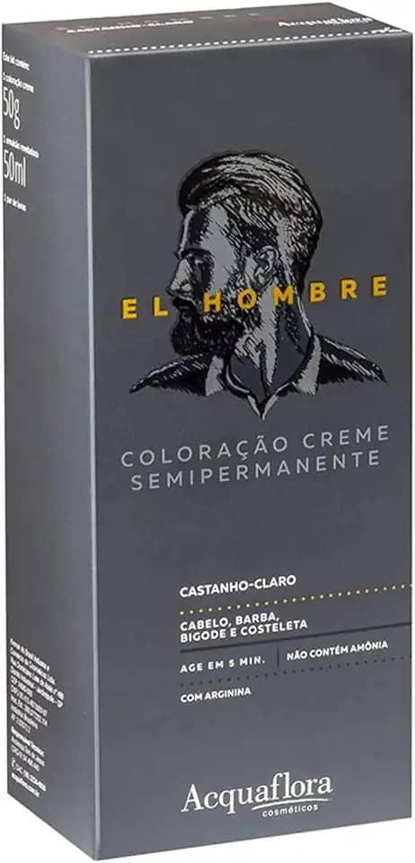 Acquaflora Castanho Claro Kit Coloração Creme Semipermanente El Hombre