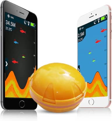 Fish Finder Portable Wireless Depth Finder Sonar Inteligente Sem Fio Bluetooth Fish Finder, Para Barcos, Caiaques, Pesca Recreativa, Doca, Costa Ou Banco Com Aplicativo IOS E Android