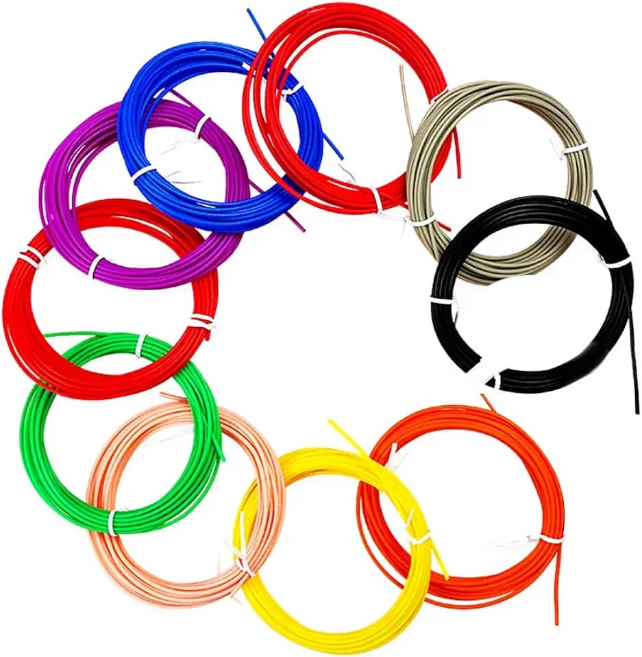 Caneta de impressão 3D Recar de filamento PCL de alta precisão de 1,75 mm de diâmetro e baixa temperatura de derretimento sem entupimento 10 unidades/pacote cores aleatórias POPQ