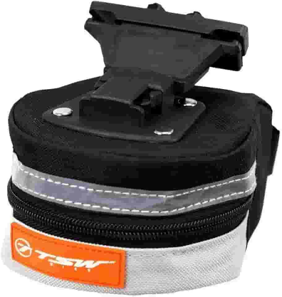 Bolsa De Selim Tsw Mod 04 Preta Cinza Canote Refletível Bike