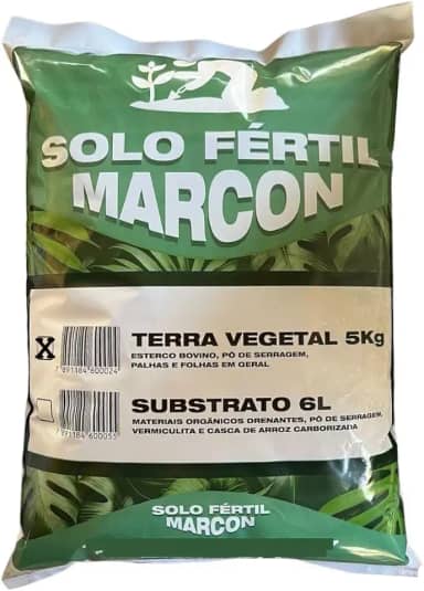 Terra Vegetal 5kg Orgânica Para Plantas Jardins Horta E Vasos