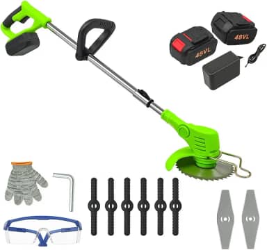 Aparador De Grama 1880w Sem Fio Roçadeira 48v 18000rpm