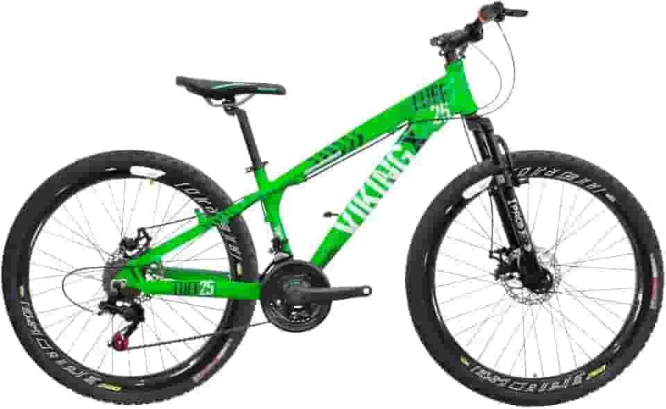 Bicicleta Aro 26 Estilo Freeride Modelo Elite Com Quadro Viking Tuff X25 Aros Flay 18 Velocidades Suspensão Dianteira e Freios a Disco