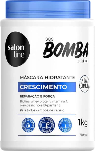 Salon Line, Máscara Capilar, SOS Bomba, Reparação e Força - Todos os Tipos de Cabelos, 1 Kg