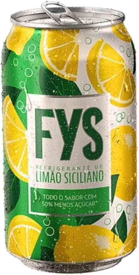 Pack 12 Refrigerante FYS Lata 350ml Sabores (350ml, 12x Limão Siciliano)