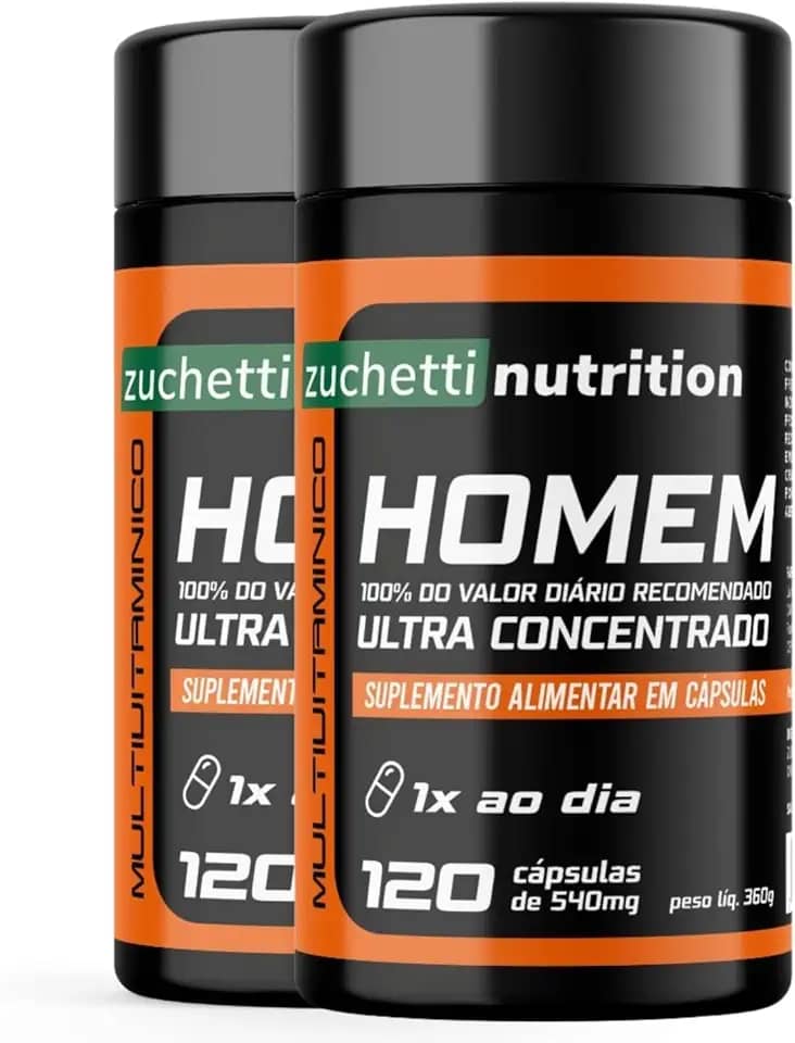 2 Potes Multivitaminico Homem 240 Capsulas Polivitaminico para Homem Vitamina Az
