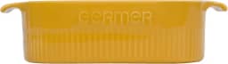 Germer, Travessa quadrada em porcelana, modelo assar ou servir, refratária, 2000 ml, Amarelo