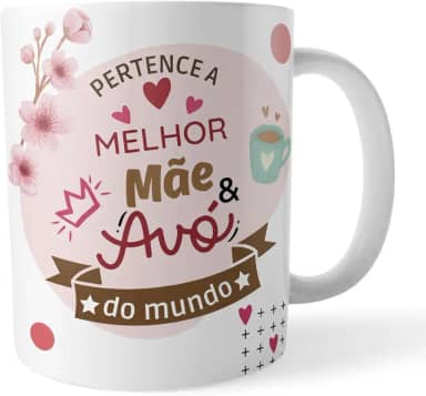 Voar Personalizados, Caneca Melhor Mãe e Avó do Mundo – Presente para avós