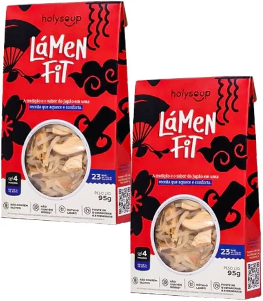 2 UND SOPA DE MACARRÃO ORIENTAL LÁMEN FIT SEM GLÚTEN HOLYSOUP 95G