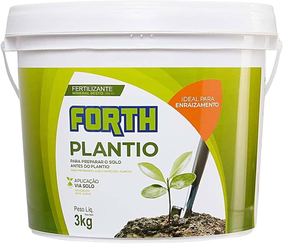Forth Plantio, Fertilizante Mineral Misto, Enraizador, Mudas, Revitalizador, NPK + Micronutrientes, Granulado, Nutrição Completa, Balde, 3kg