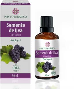 Óleo Vegetal de Semente de Uva 50ml - Hidratação Leve para a Pele - Ideal para Aromaterapia - Puro e Vegano - Phytoterápica