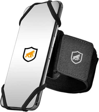 Gshield Braçadeira Ajustável para Corrida e Ciclismo até 7 Polegadas, Porta Celular Universal, Armband Atomic Preta