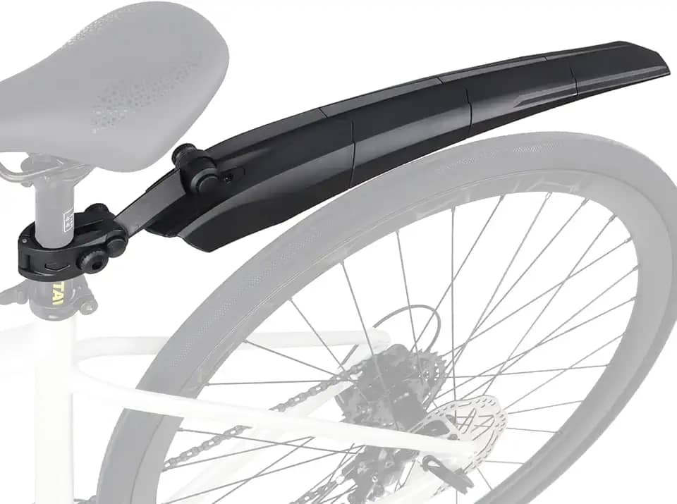 Para-lamas de bicicleta, para-lamas universal de desmontagem rápida para todas as bicicletas de montanha/bicicleta de estrada/MTB, adequado para tamanhos de 61 a 73 cm (para-lama traseiro)