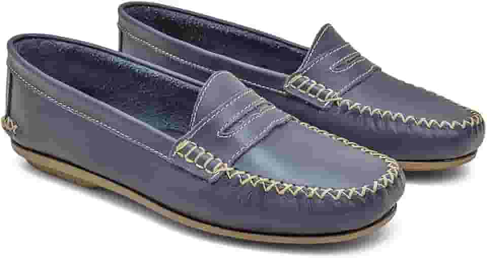 004MGR-Mocassim Feminino de couro natural conforto e elegancia