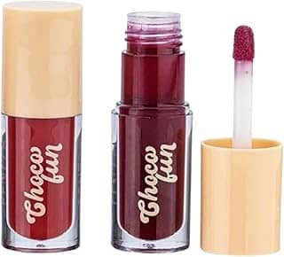 Tint Cream Choco Fun, Tint Labial com Aroma de Chocolate, Batom, Gloss, com Pantenol e Vitamina E - Maquiagem (Brownie)