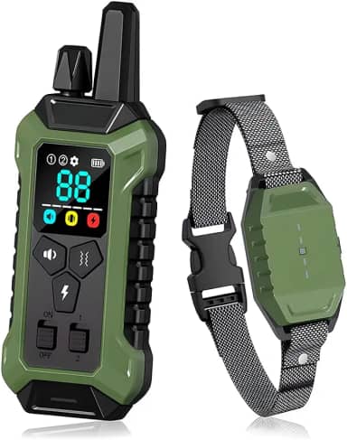 Coleira Adestramento Cães PC30 Sem Fio, IP67 À Prova D'Água, Recarregável. Controle Remoto para Treino Eficaz de Pets