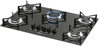 FISCHER COOKTOP À GÁS 5 BOCAS MESA VIDRO PRETA BIVOLT 1642-6985