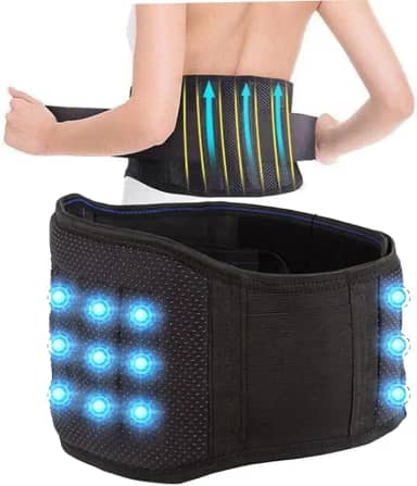 Cinta Lombar Infravermelho AutoAquecimento Térmica, Costas, Coluna, Terapia Magnética, Turmalina, Alivia Dor, Imã, Cólica, Hérnia de disco, Ciático, Marca ATM (XXL)