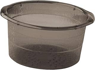 oshhni Bacia para escalda-pés, portátil, conveniente, versátil com alças, banheira para imersão de pés, banheira para massagem em casa, Preto