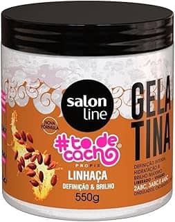 Salon Line, Gelatina Capilar, ToDeCacho, Linhaça, Definição e Brilho, Vegana - Cabelos Ondulados, Cacheados e Crespos, 550 g