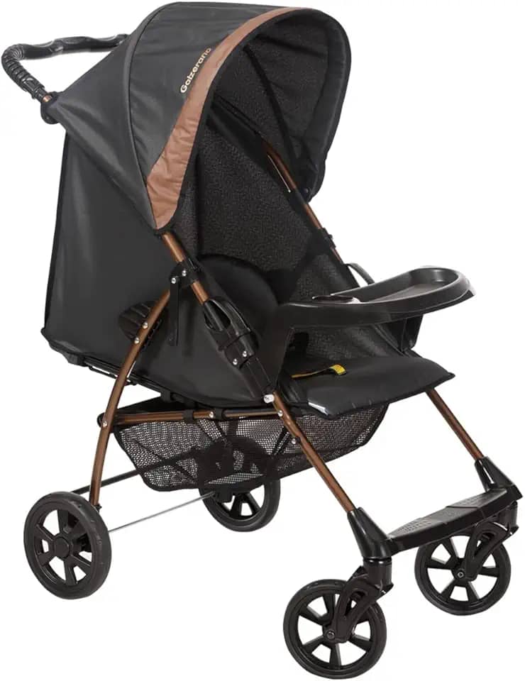 Carrinho de Bebe Romano Preto Cobre PTC - Galzerano 1035PTC