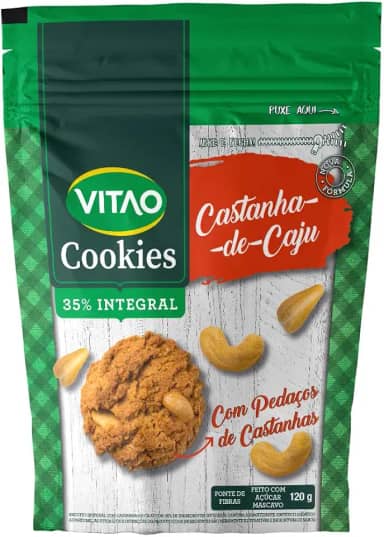 Vitao Cookies Integrais Castanha De Caju 200G