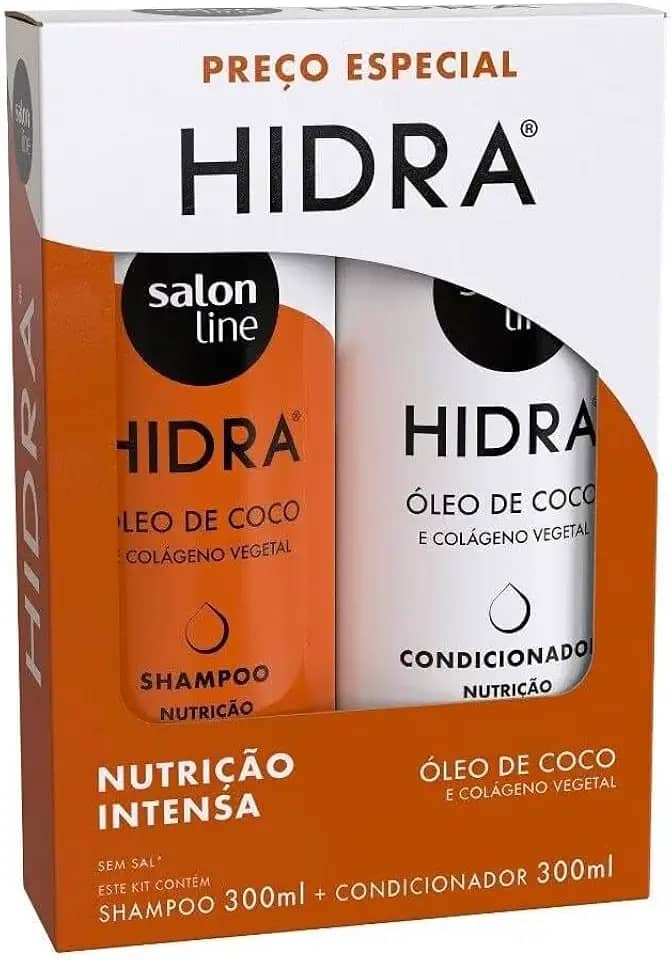 Salon Line, Kit Shampoo e Condicionador, Hidra Óleo de Coco, Vegano - Cabelos Cacheados e Crespos, 300 ml cada