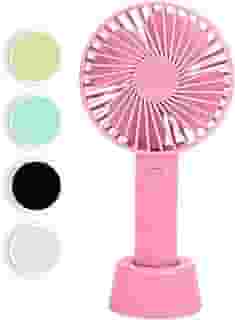 Ventilador Portatil Ventilador Mao Portatil Usb Bateria Mini Ventilador Portatil 3 Velocidades Silencioso e Potente - Ideal para Viagens, Escritório e Casa - Recarregável via USB - AlverSun
