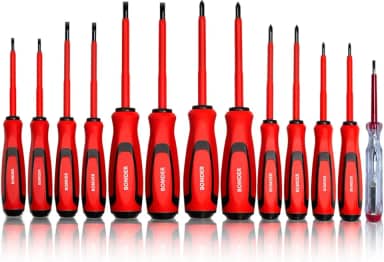 Kit Jogo De Chaves Fenda Isolada Imantada 13 Peças