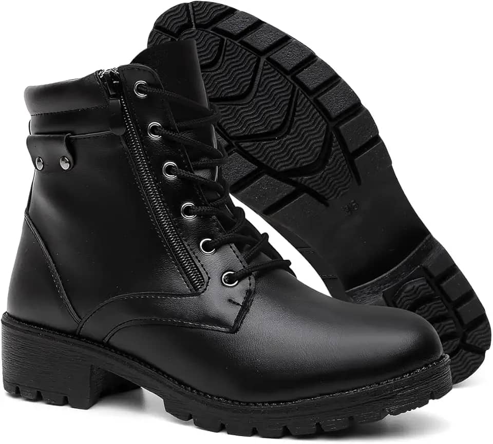 Coturno Bota Feminina Confortável Palmilha de 6 milimetros