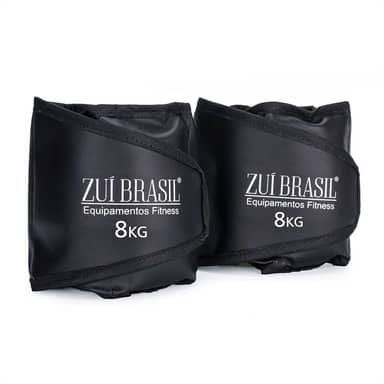 Caneleira 8kg Peso Musculação Kit Funcional Completo O Par - Tornozeleira Academia, Caneleira Academia, Caneleira Musculação, Treino Pernas