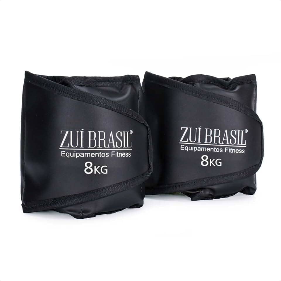 Caneleira 8kg Peso Musculação Kit Funcional Completo O Par - Tornozeleira Academia, Caneleira Academia, Caneleira Musculação, Treino Pernas